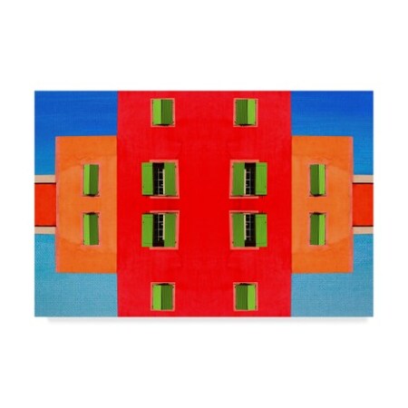 Trademark Fine Art Ata Alishahi 'Red Building' Canvas Art, 22x32 ALI22425-C2232GG